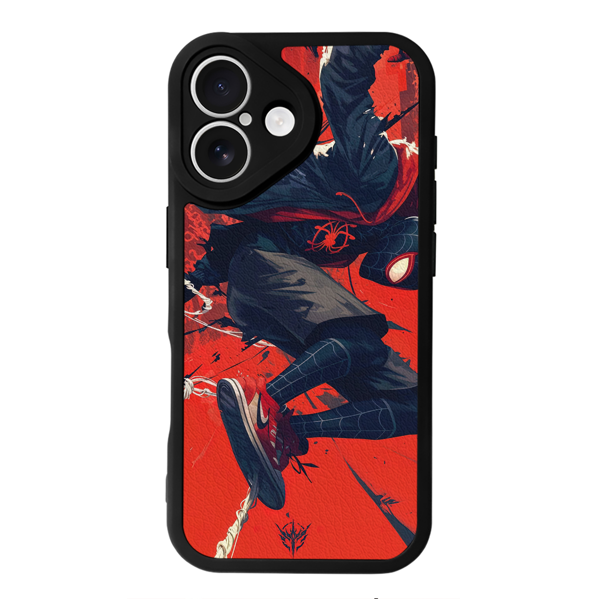 Spider Man スパイダーマン 【iPhone 16シリーズ対応】シリコンスマホケース（レザー調） 材質：シリコン